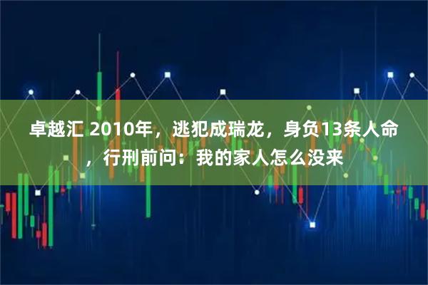 卓越汇 2010年，逃犯成瑞龙，身负13条人命，行刑前问：我的家人怎么没来